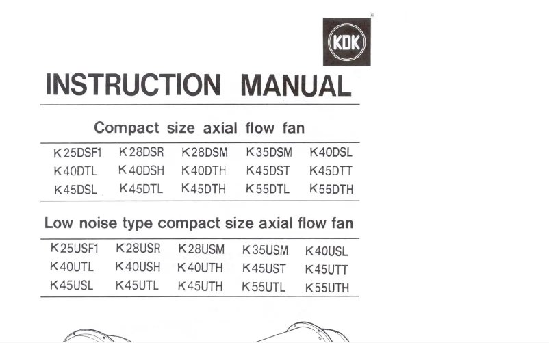 Page n°1 - Manuel utilisateur KDK K55DTL