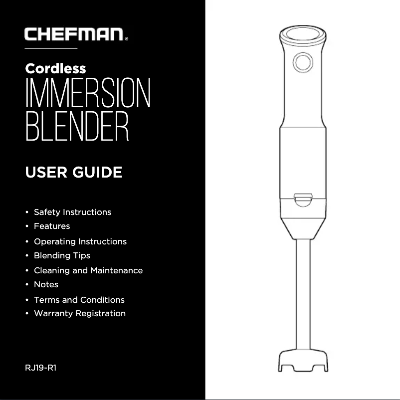 Page n°1 - Manuel utilisateur Chefman RJ19-R1