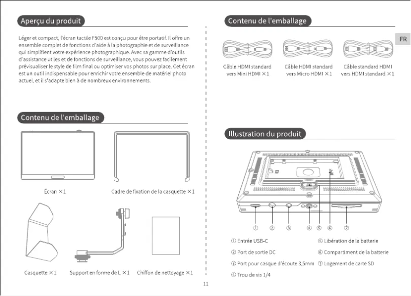 Image de la première page du manuel de l'appareil F500