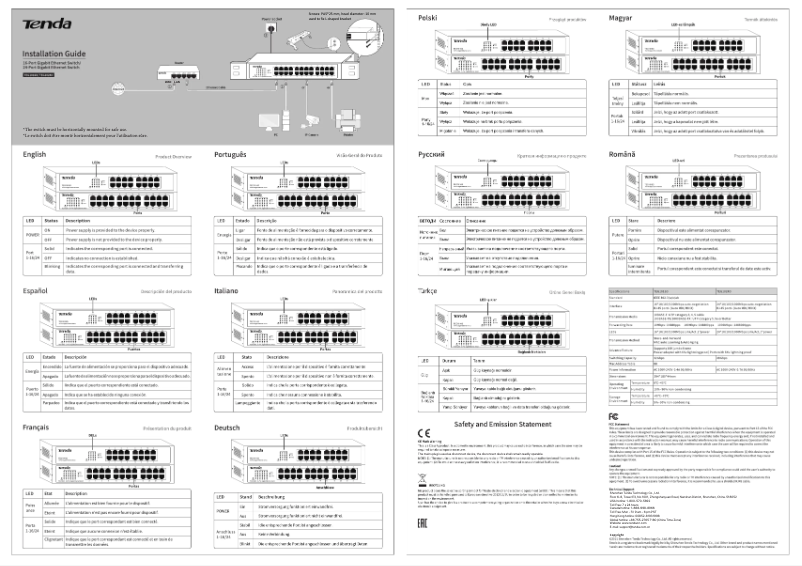 Image de la première page du manuel de l'appareil TEG1024D