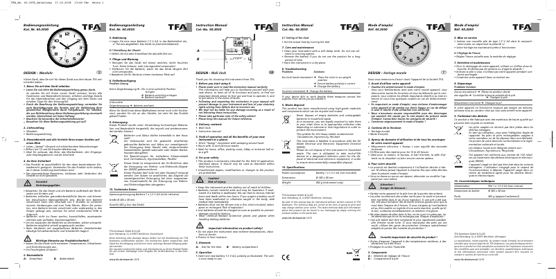 Page n°1 - Manuel utilisateur TFA 60.3050.02