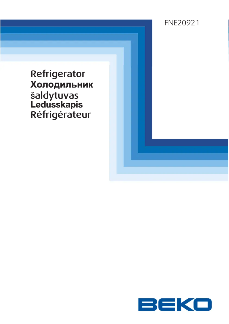 Page n°1 - Manuel utilisateur Beko FNE20921