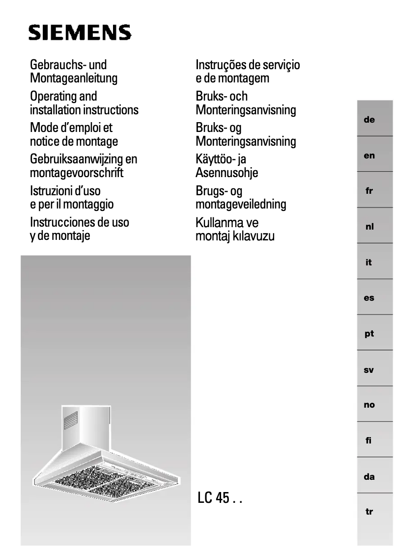 Page 1 de la notice Manuel utilisateur Siemens LC45650SD