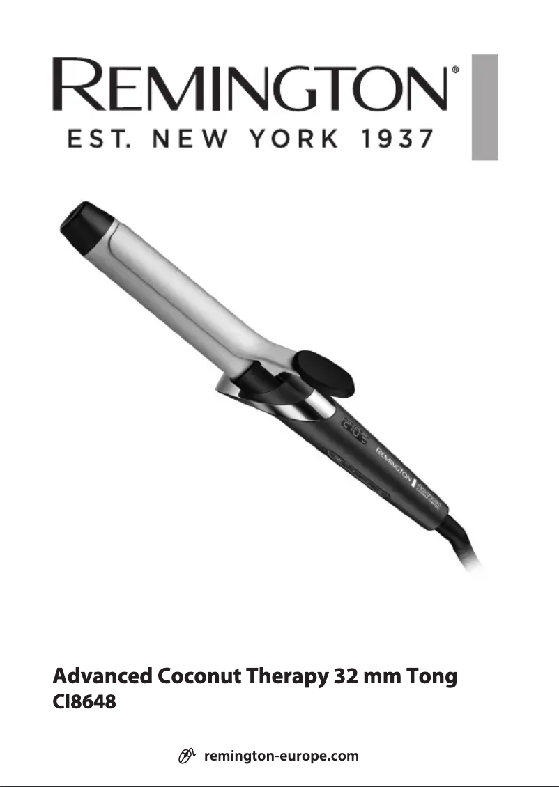 Page 1 de la notice Manuel utilisateur Remington Advanced Coconut Therapy CI8648