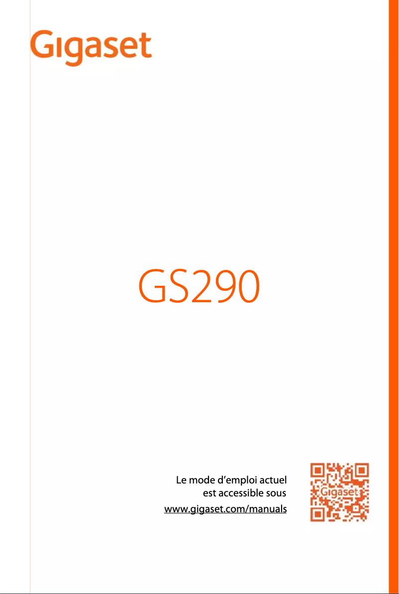 Page 1 de la notice Manuel utilisateur Gigaset GS290