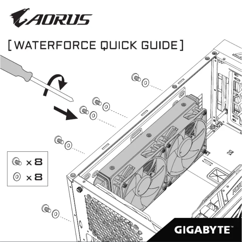 Page n°1 - Guide d'installation Gigabyte AORUS GeForce RTX 2080 XTREME WATERFORCE 8G