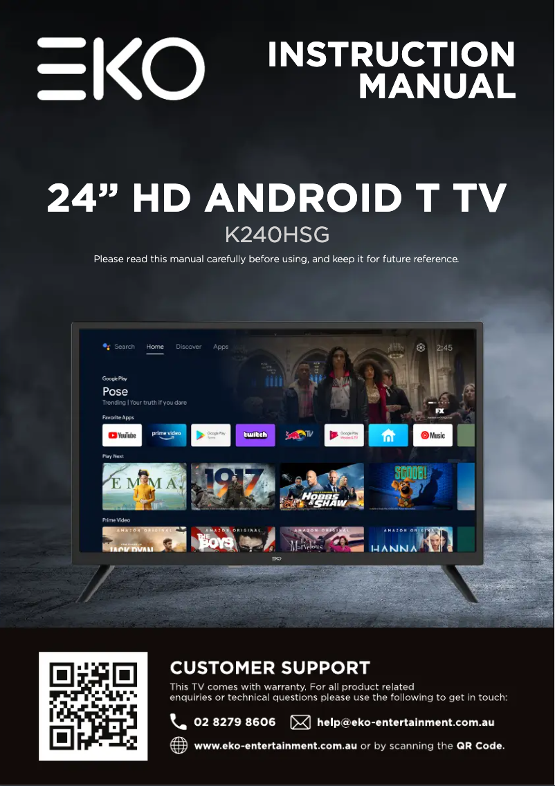 Image de la première page du manuel de l'appareil K240HSG