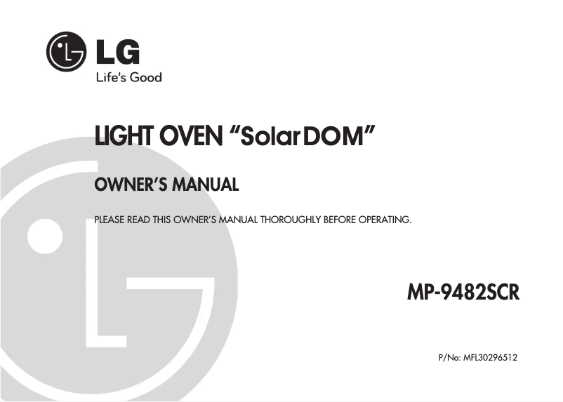 Página 1 del manual Manual de usuario LG MP-9482SC