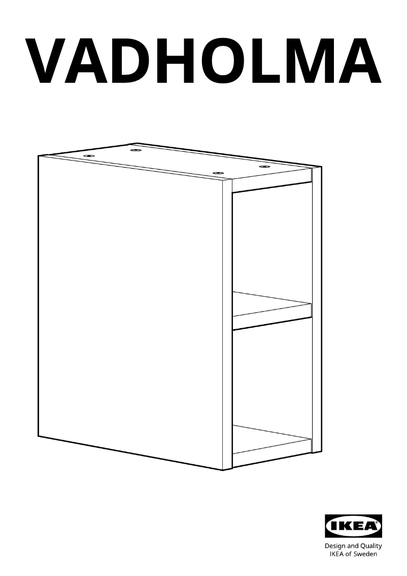 Image de la première page du manuel de l'appareil VADHOLMA 303.743.33