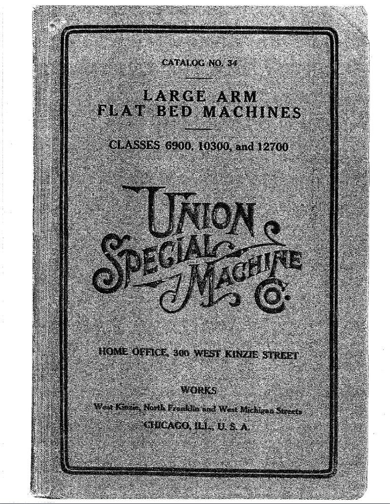 Page 1 de la notice Manuel utilisateur Union Special 10300