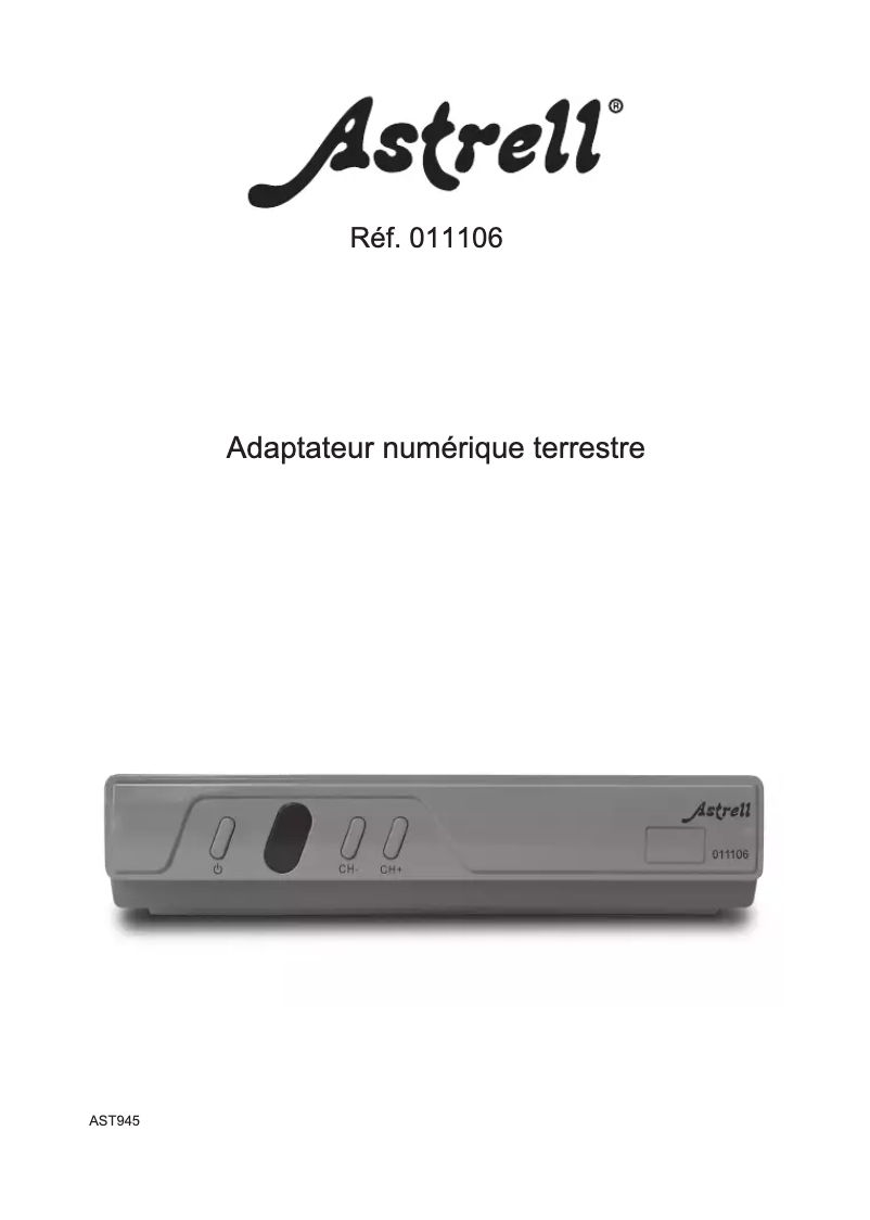 Page 1 de la notice Manuel utilisateur Astrell 011106