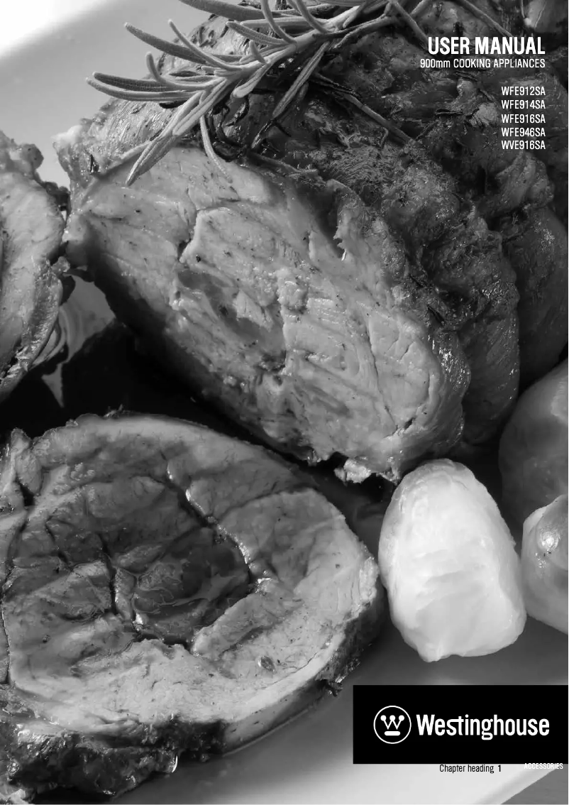 Page 1 de la notice Manuel utilisateur Westinghouse WVE916SB