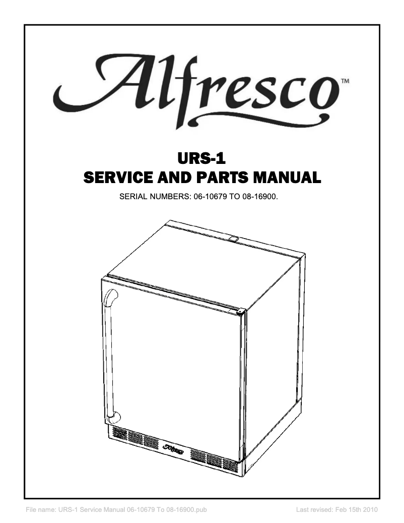 Page n°1 - Manuel utilisateur Alfresco URS-1