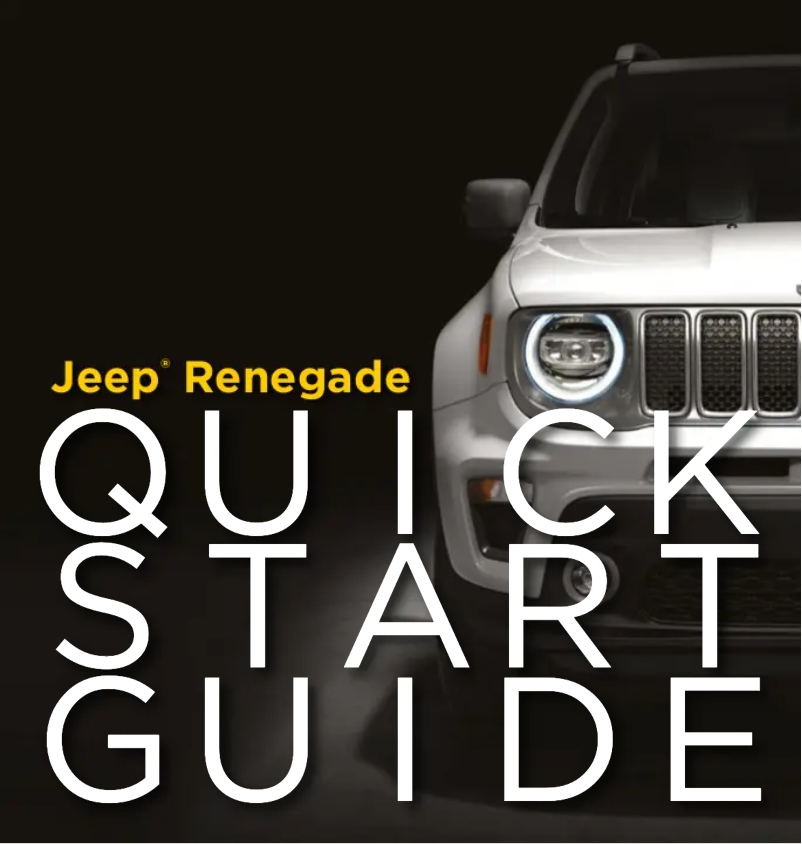 Page 1 de la notice Guide de démarrage rapide Jeep Renegade (2022)