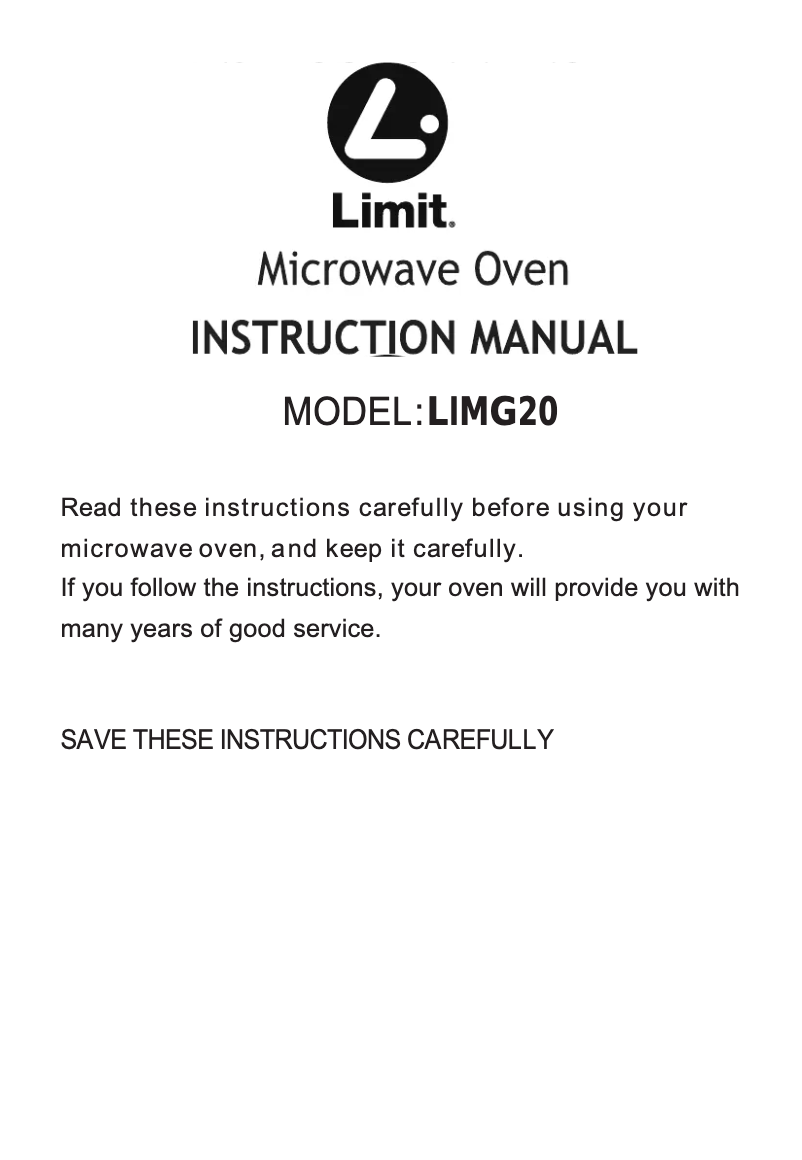 Page n°1 - Manuel utilisateur Limit LIMG20