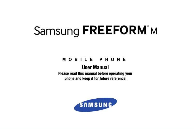 Page 1 de la notice Manuel utilisateur Samsung Freeform M