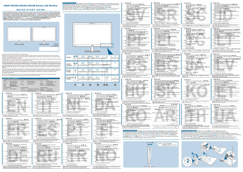 Page n°1 - Manuel utilisateur Asus VS228H-P