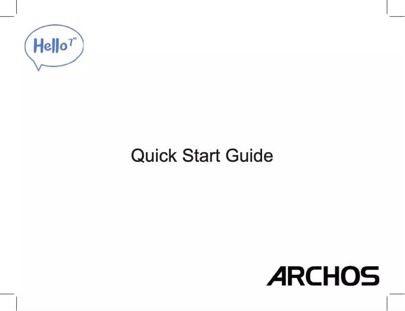 Page n°1 - Manuel utilisateur Archos Hello 7