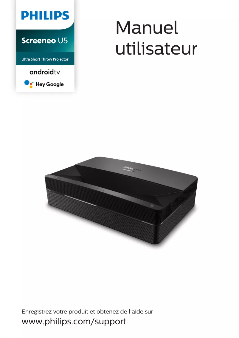 Page 1 de la notice Manuel utilisateur Philips Screeneo U5 SCN550