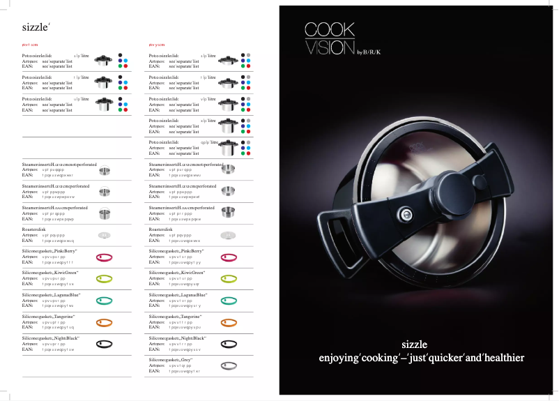 Image de la première page du manuel de l'appareil Cookvision Sizzle