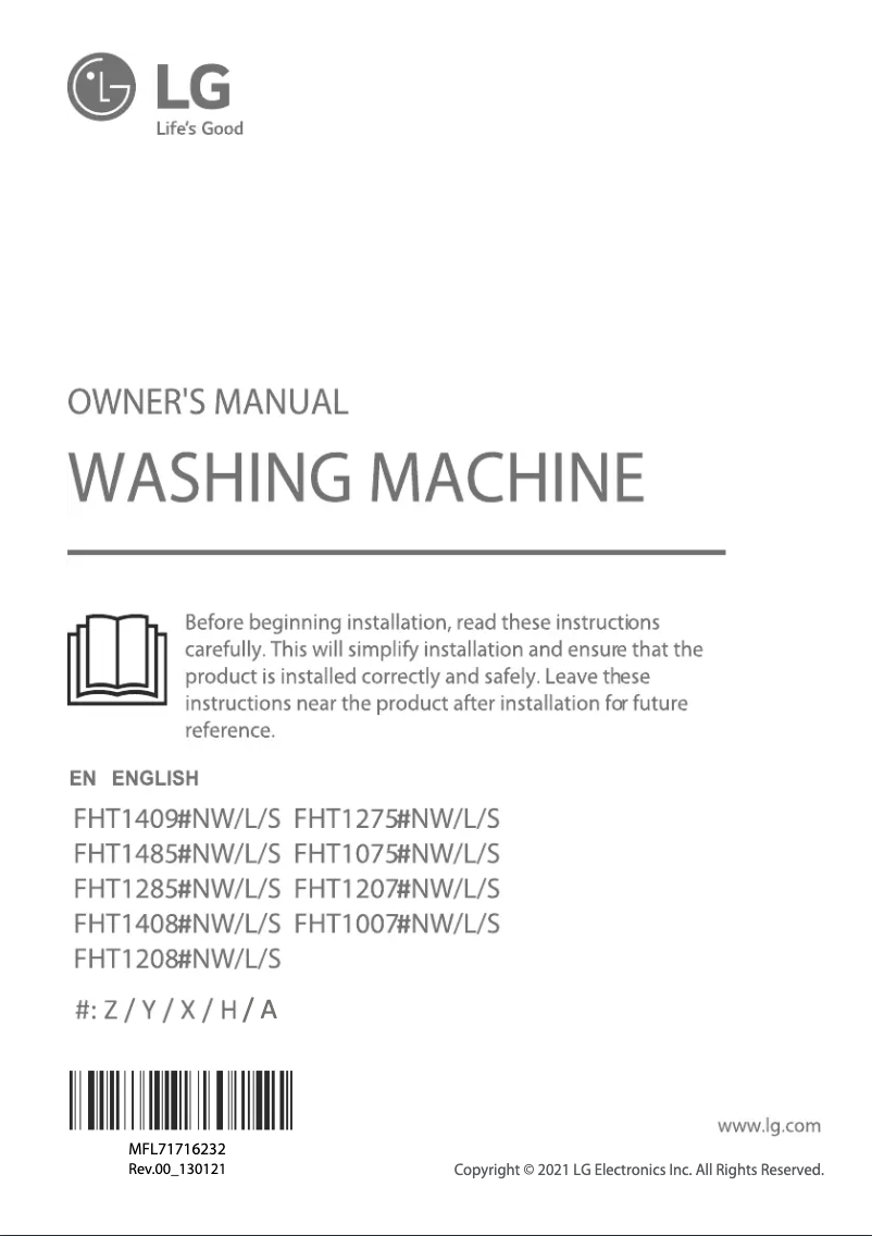 Image de la première page du manuel de l'appareil FHT1408ANL