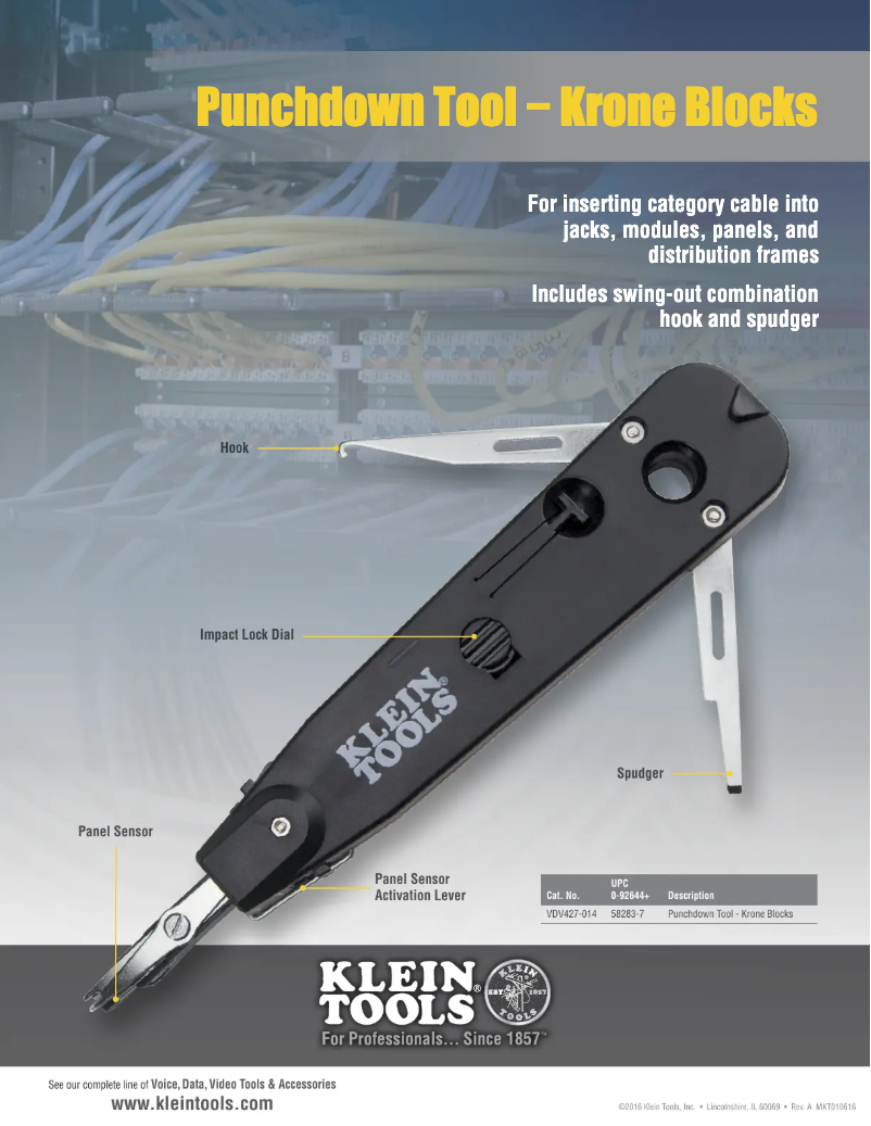 Imagen de la primera página del manual del dispositivo VDV427-014