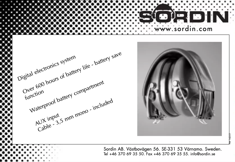 Page 1 de la notice Manuel utilisateur Sordin Supreme Pro