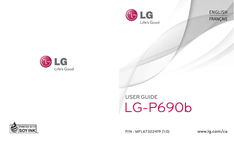 Page n°1 - Manuel utilisateur LG P690B