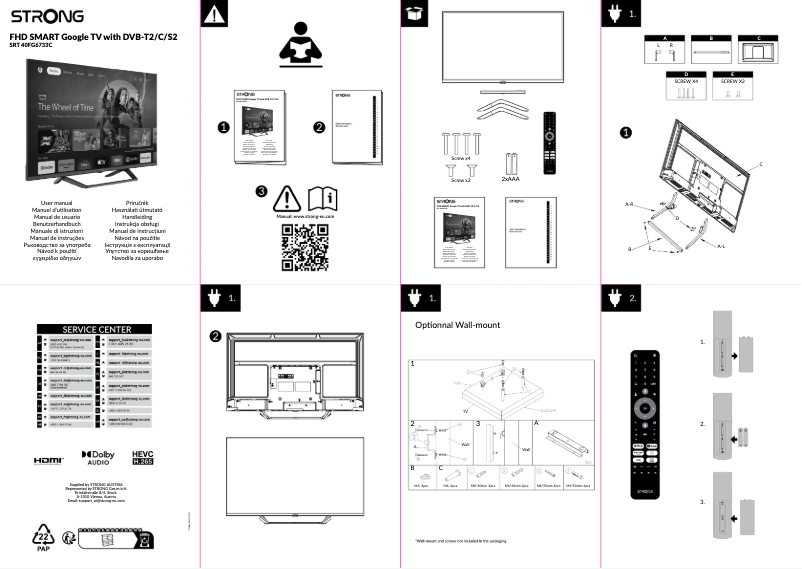 Page 1 de la notice Manuel utilisateur Strong SRT 40HG6733C