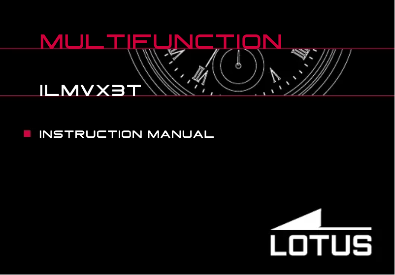 Page 1 de la notice Manuel utilisateur Lotus 15826