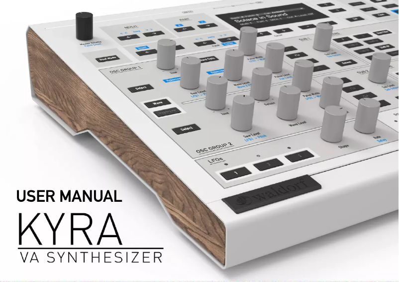 Page 1 de la notice Manuel utilisateur Waldorf Kyra