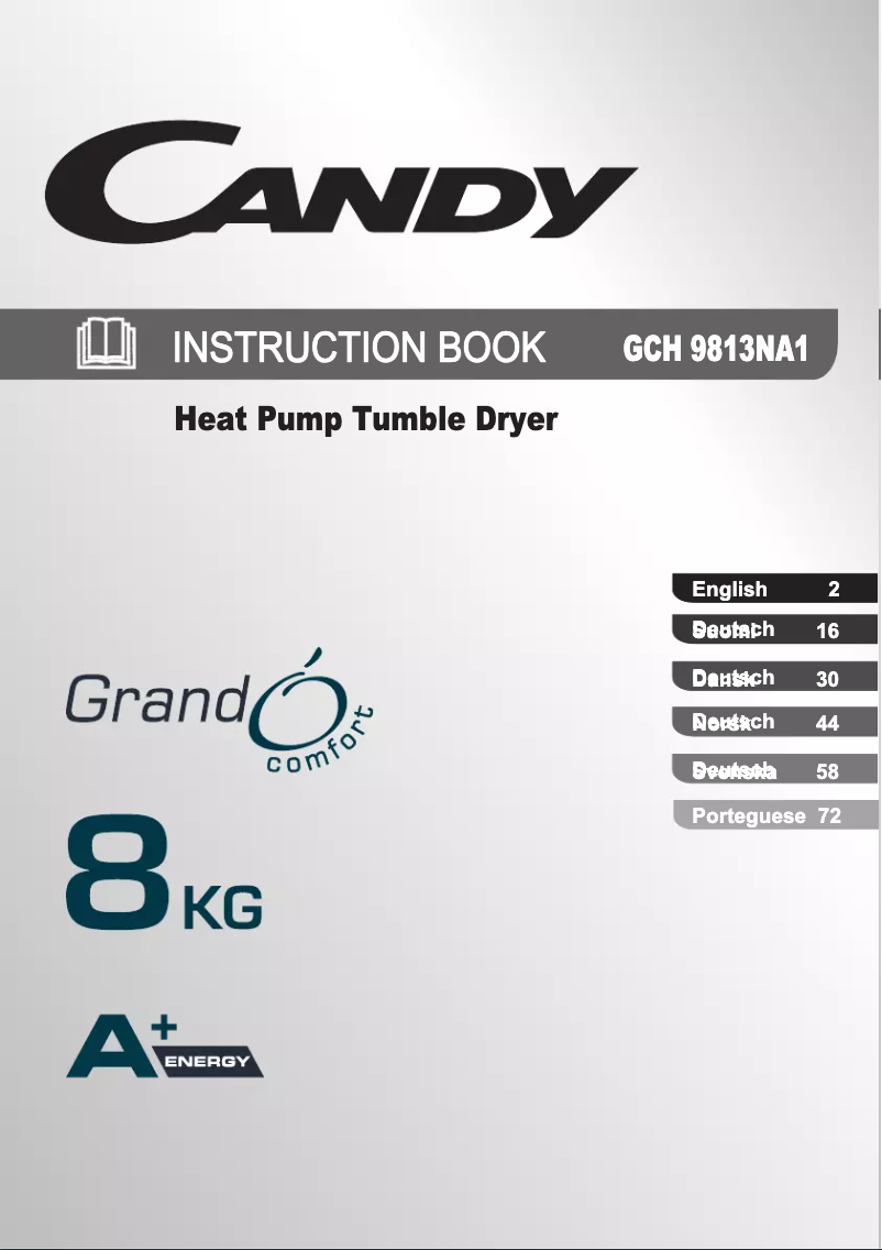 Page n°1 - Manuel utilisateur Candy GCH 9813NA1-S