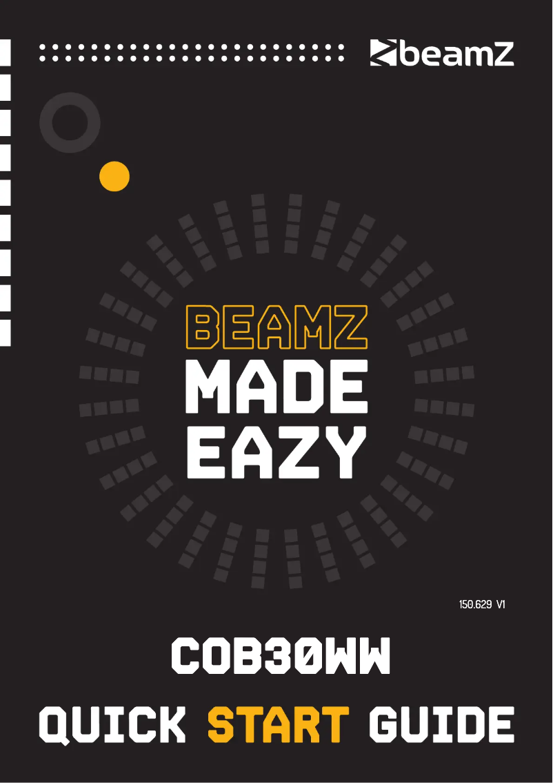 Page 1 de la notice Guide de démarrage rapide BeamZ COB30WW