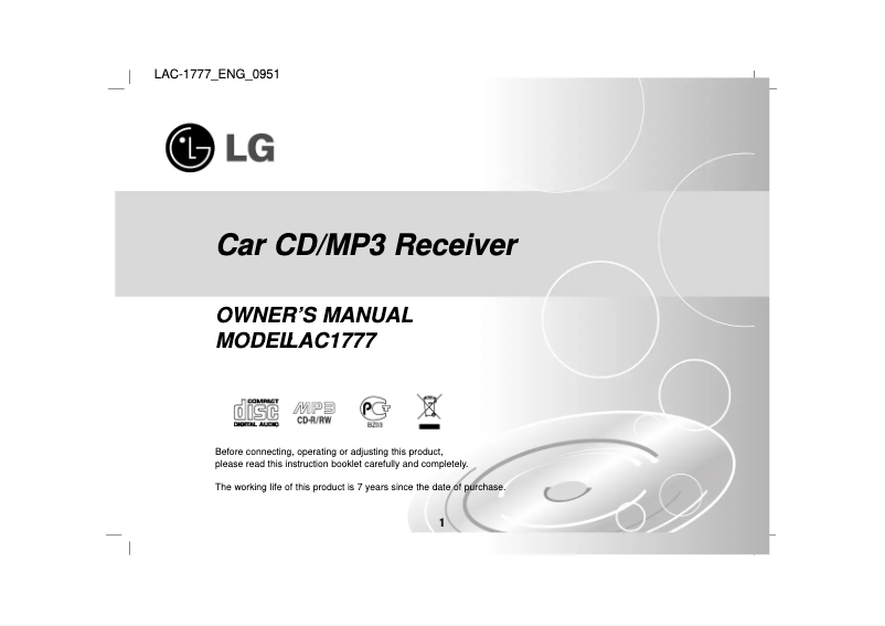 Página 1 del manual Manual de usuario LG LAC1777