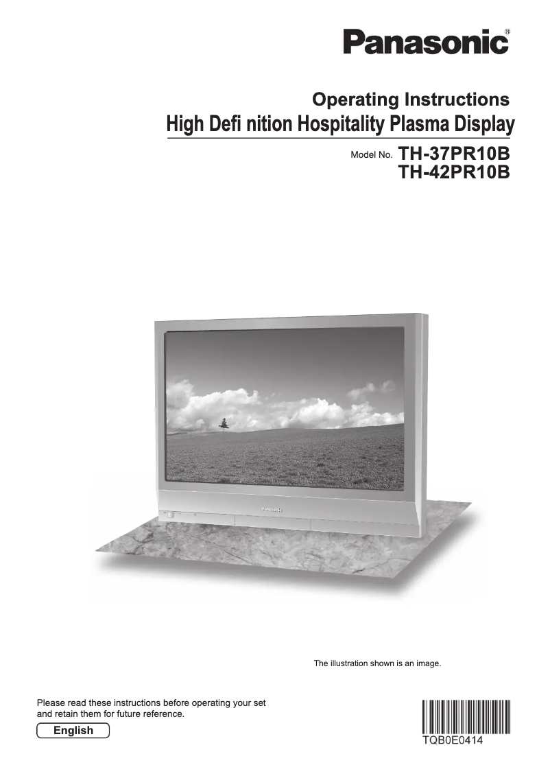 Imagen de la primera página del manual del dispositivo Viera TH-37PR10B