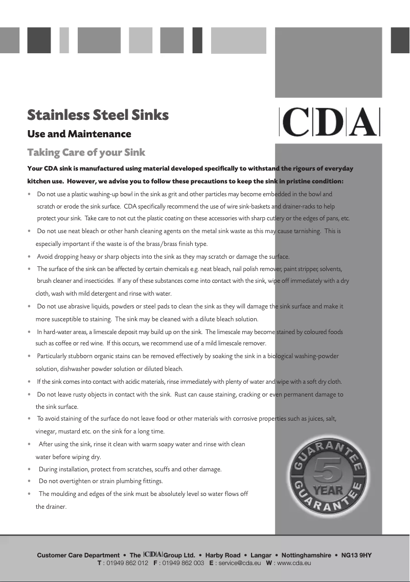 Page n°1 - Mode d'emploi CDA KA20SS