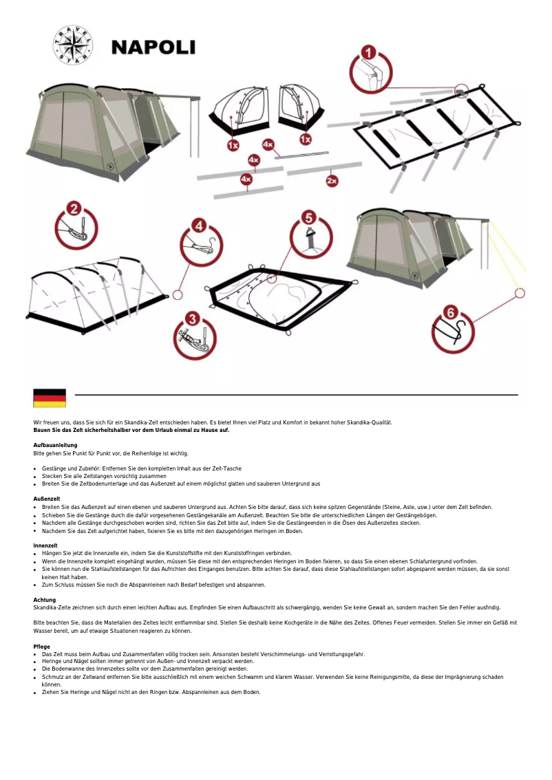 Page 1 of the manual User Manual Skandika Napoli