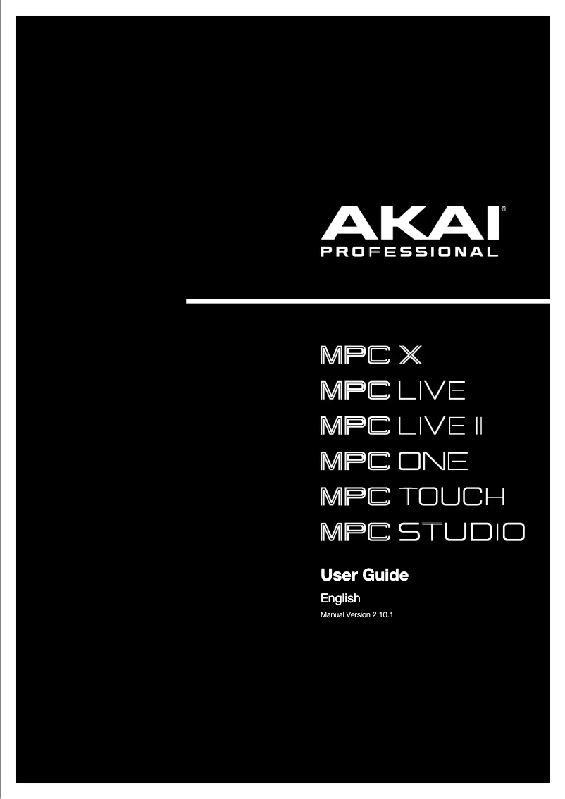 Page 1 de la notice Manuel utilisateur AKAI MPC Studio mk2