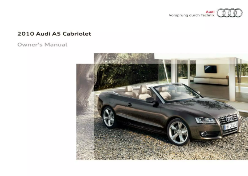 Page 1 de la notice Manuel utilisateur Audi A5 Cabriolet (2010)