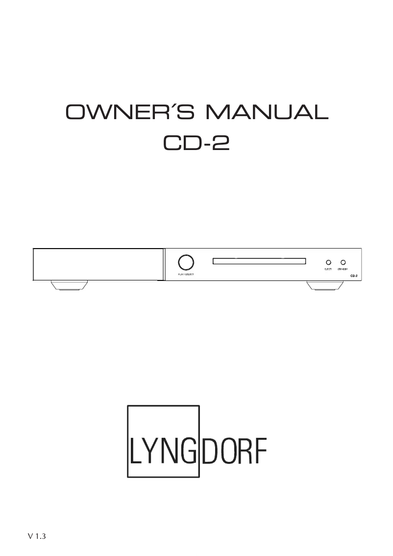 Image de la première page du manuel de l'appareil CD-2