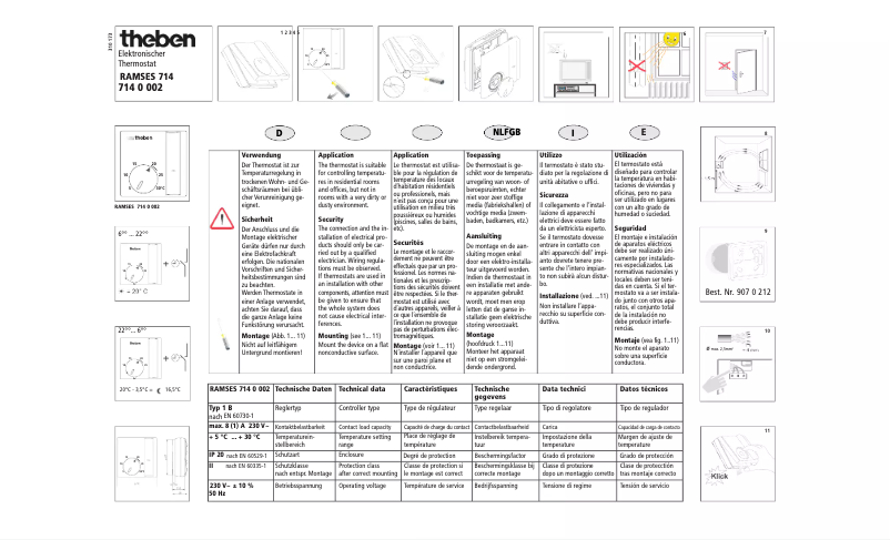 Page n°1 - Manuel utilisateur Theben RAMSES 714