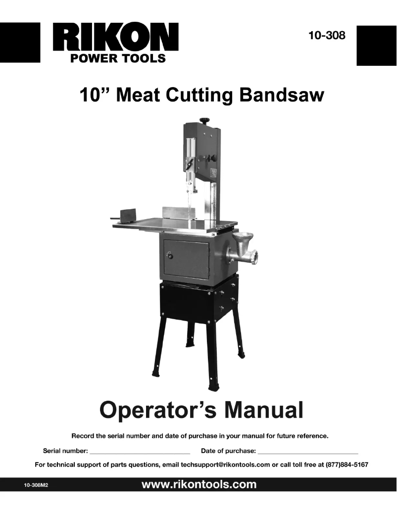 Page 1 de la notice Manuel utilisateur RIKON 10-308