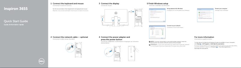 Image de la première page du manuel de l'appareil Inspiron 3655