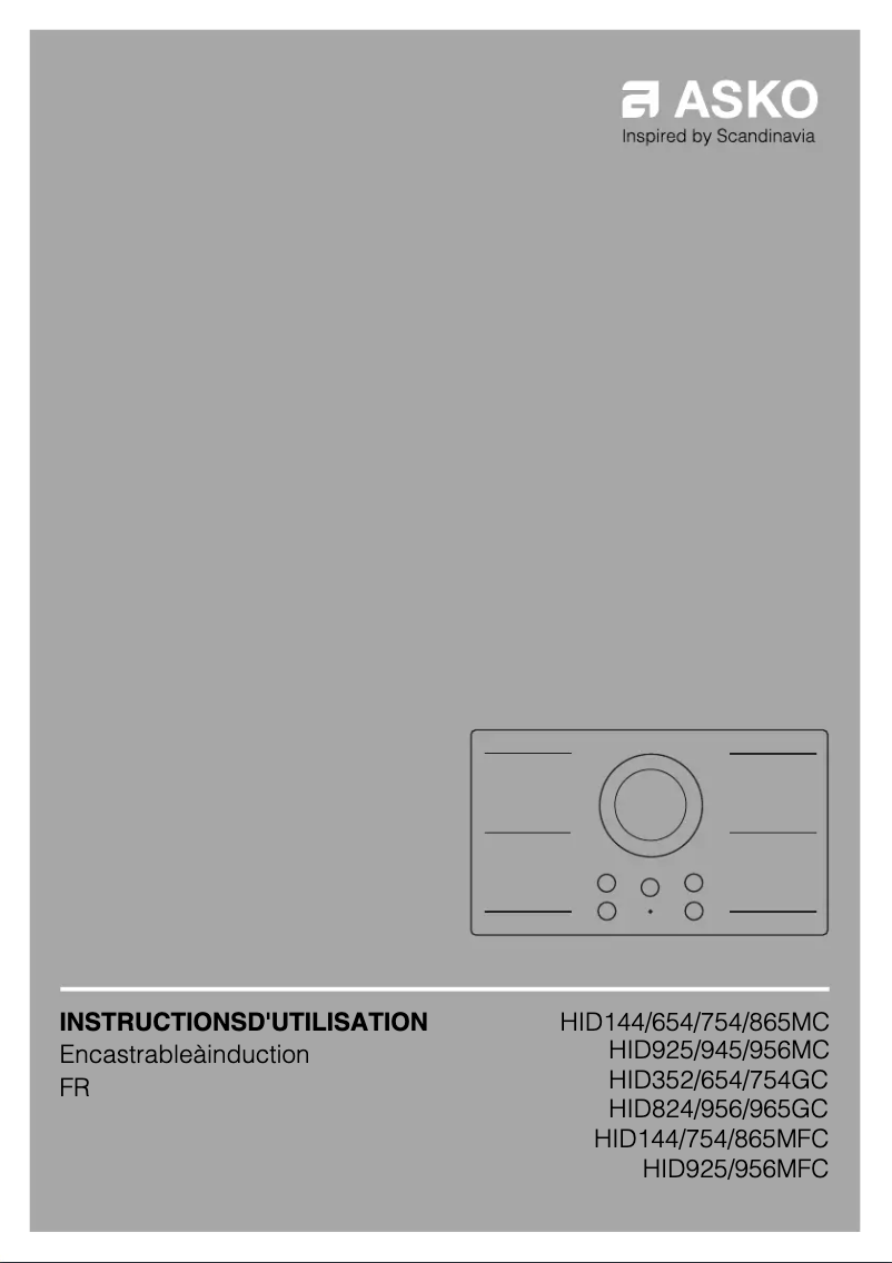 Page 1 de la notice Guide d'installation Asko HID865MFC