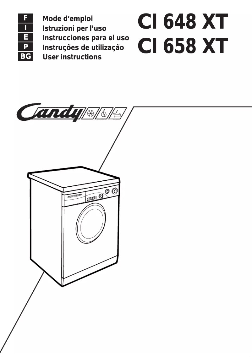 Page n°1 - Manuel utilisateur Candy CI 648XT