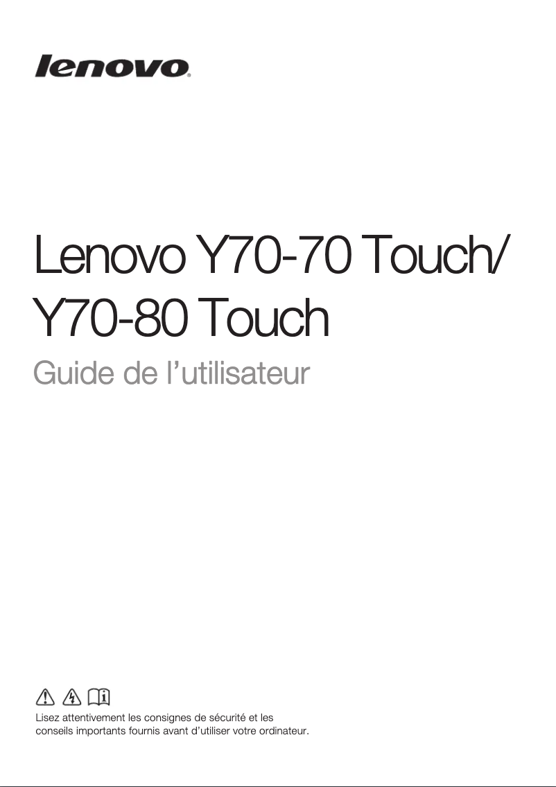 Page n°1 - Manuel utilisateur Lenovo Y70-80 Touch