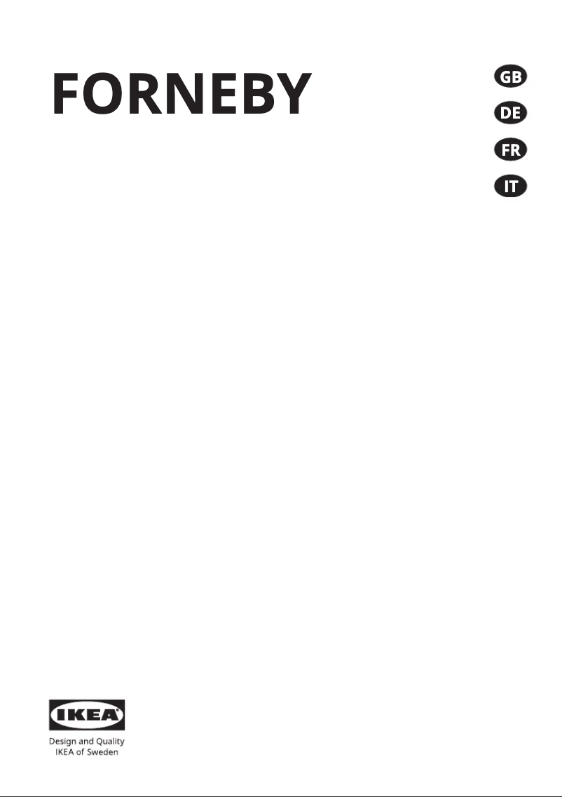 Page 1 de la notice Manuel utilisateur Ikea FORNEBY 905.577.92