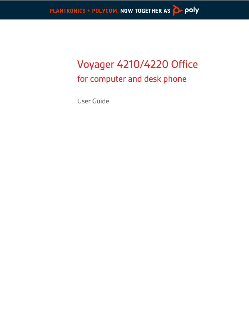 Página 1 del manual Manual de usuario Plantronics Voyager 4220