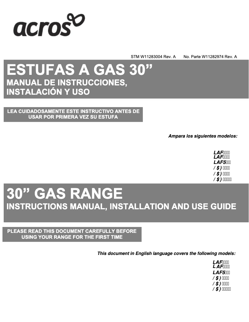 Page n°1 - Manuel utilisateur Acros AF5333B
