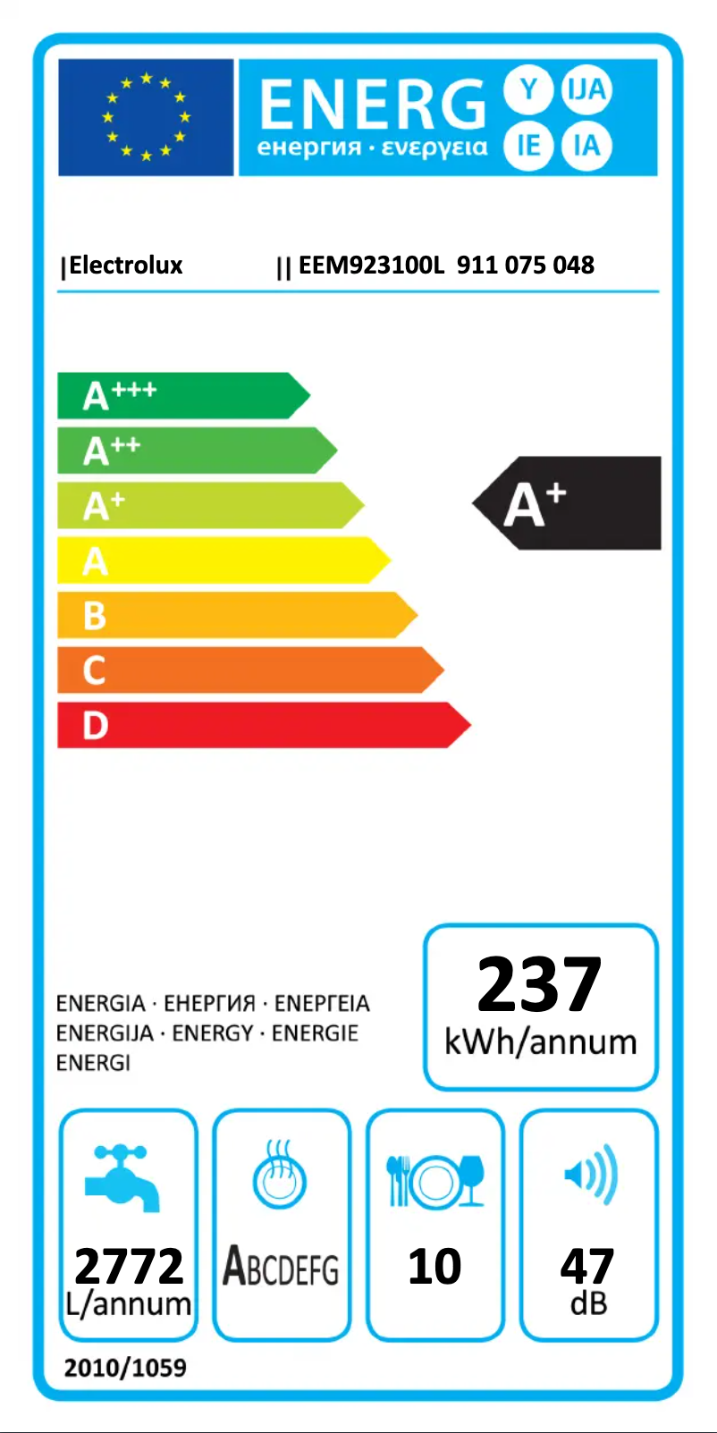 Página 1 del manual Manual de usuario Electrolux EEM923100L